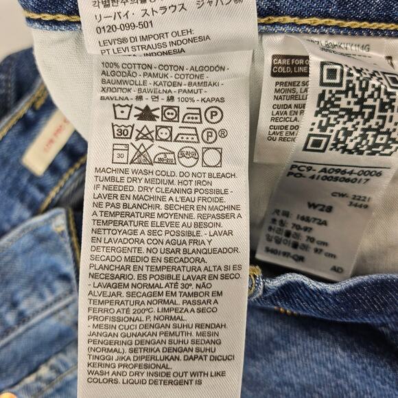 LEVI'S WOMEN'S LOW PRO JEANS REGULAR BREATHE OUT MEDIUM INDIGO SIZE W28 x L29 - Picture 7 of 12